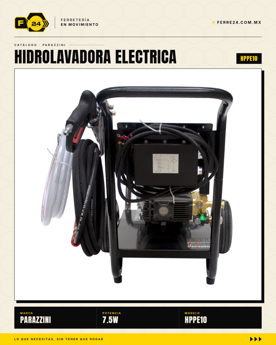Hidrolavadora Eléctrica Industrial Parazzini Pro 10 HP — 234 bar · sec_001