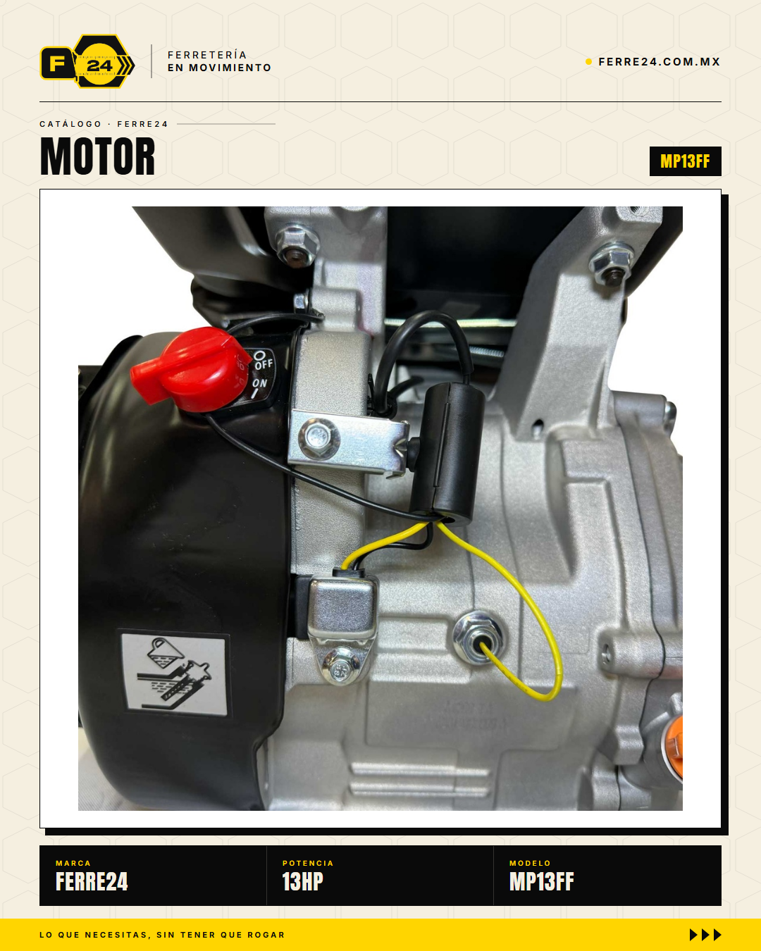 Motor 13 HP 4 Tiempos Doble Filtro — Cuñero 1 · sec_001