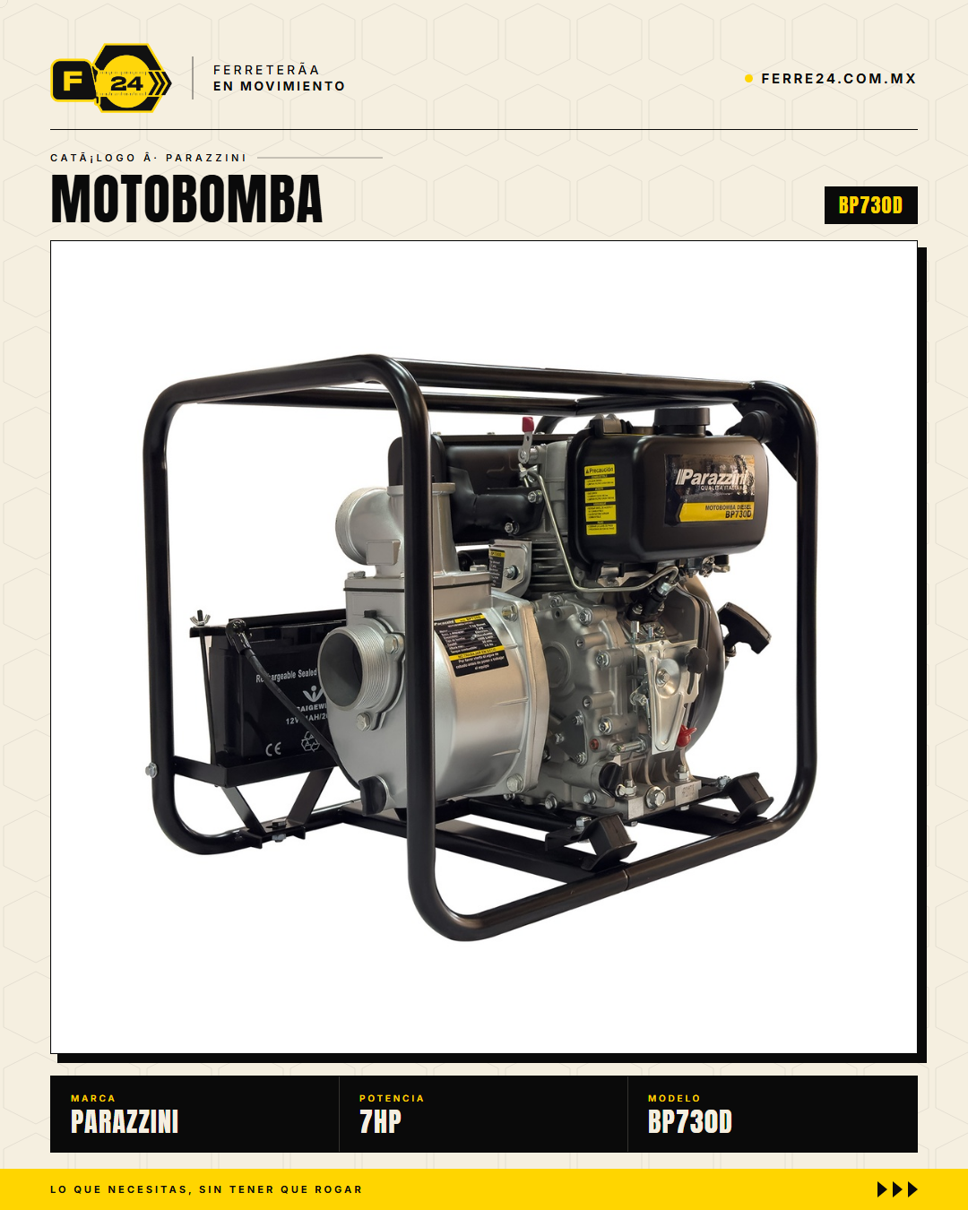 Parazzini BP730D — ficha técnica