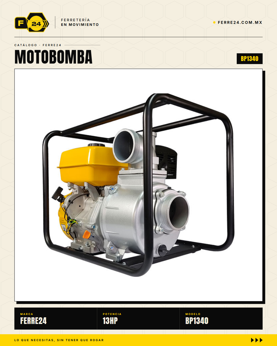 Motobomba Autocebante 13 HP — 4", Alto Caudal · sec_001