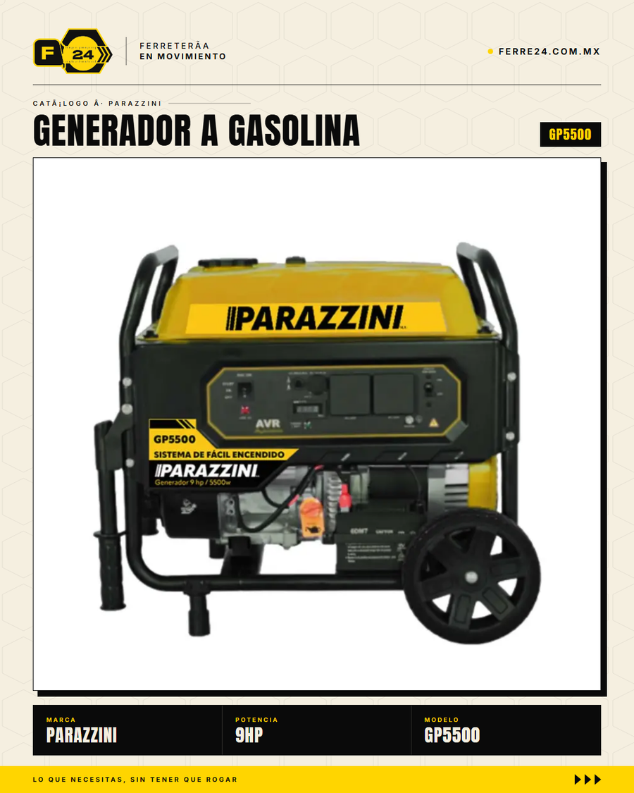 Generador Parazzini GP5500 — vista alternativa