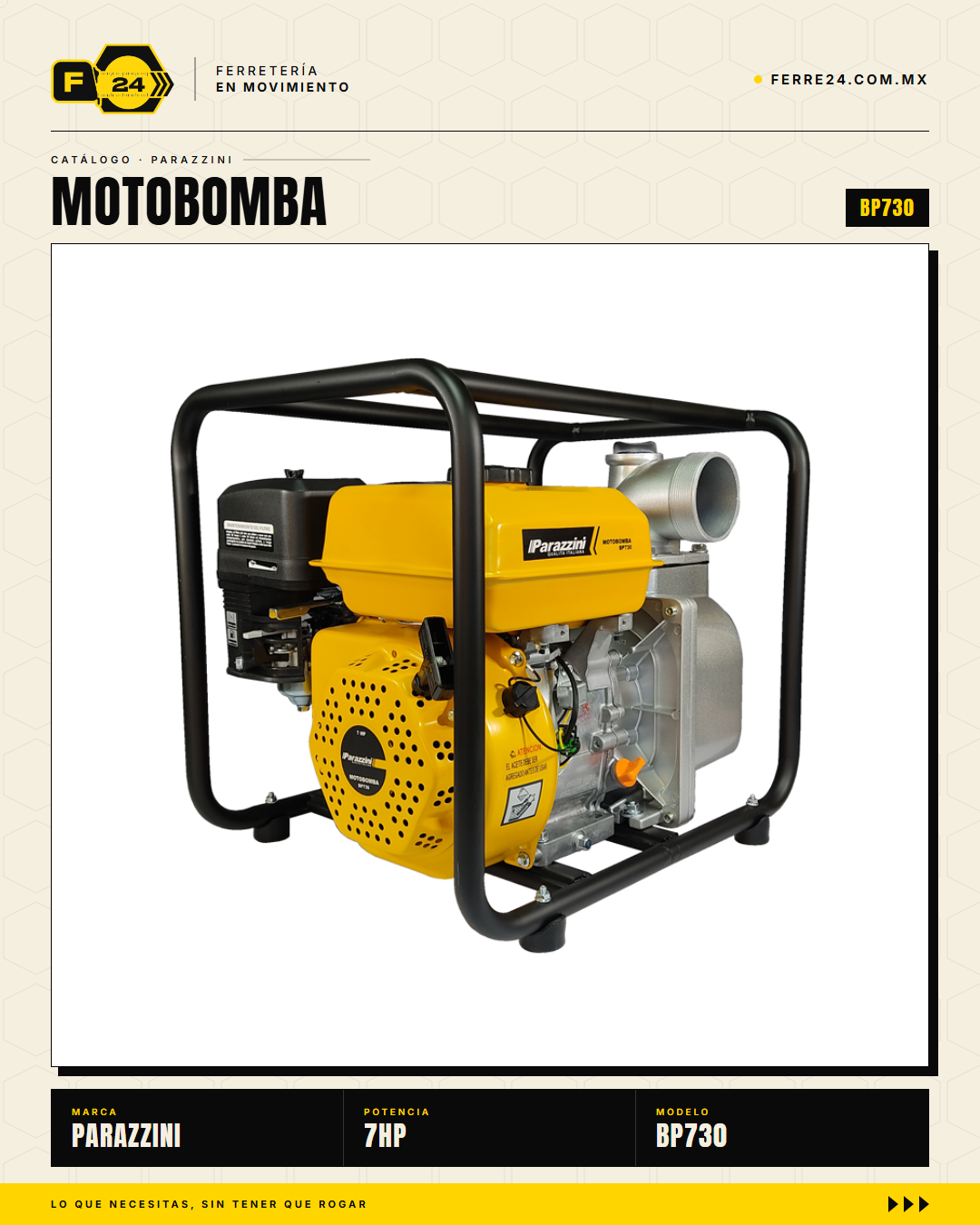 Motobomba Kawashima BP4316 — detalle motor 2T 43cc
