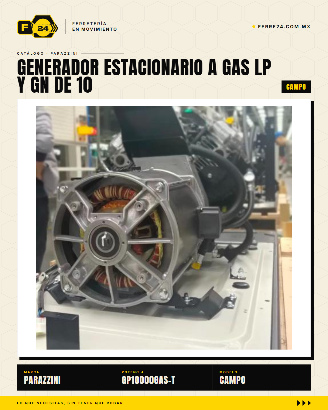 Generador estacionario trifásico 10 kW — gas LP/GN, ATS automático · sec_002
