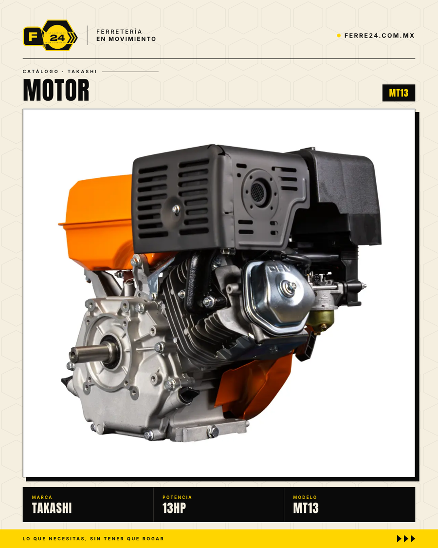 Motor a Gasolina 13 HP 4 Tiempos Takashi MT13 · sec_002