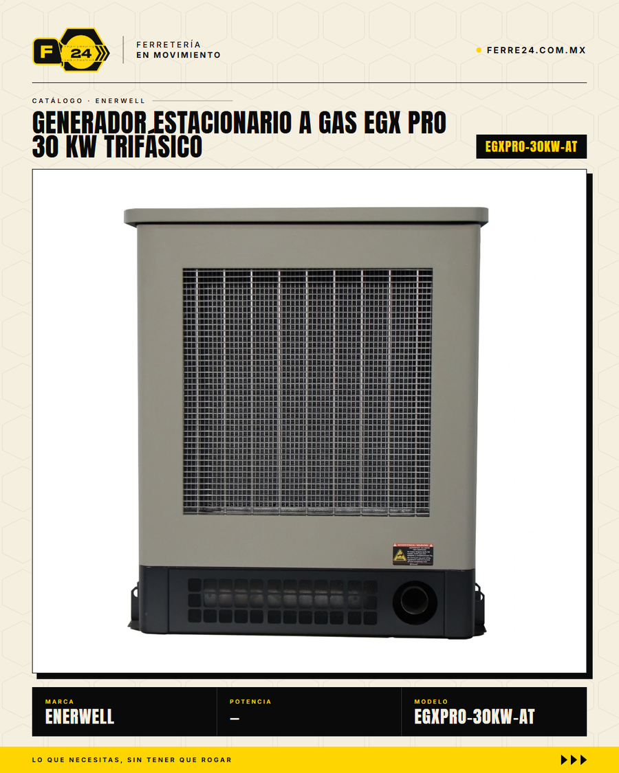 Generador Estacionario a Gas 30 kW — EGX PRO, Trifásico · sec_002