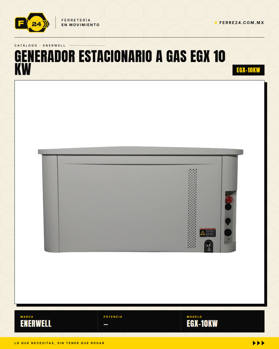 Generador Estacionario a Gas 10 kW — EGX · sec_002