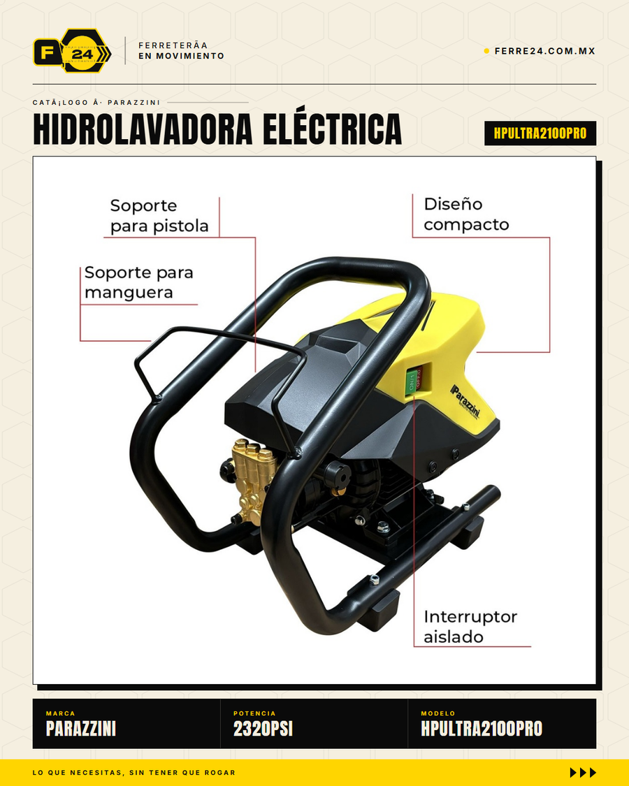 HPULTRA2100PRO — conexiones y salida de agua
