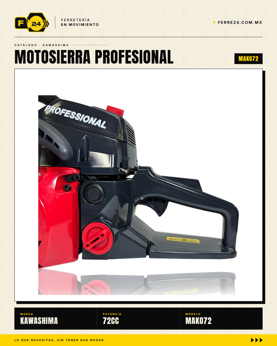Kit 2 Motosierras Kawashima Pro MAKO72 — 72cc, Barra 24" · sec_002