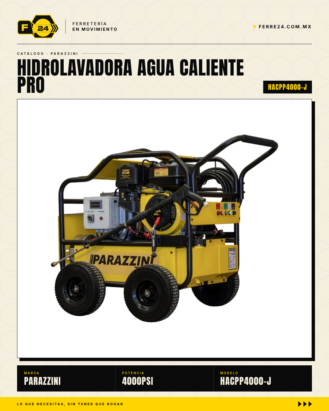 Hidrolavadora de Agua Caliente Parazzini Pro 4000 PSI · sec_002