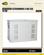 Generador Estacionario a Gas 15 kW — EGX · sec_002