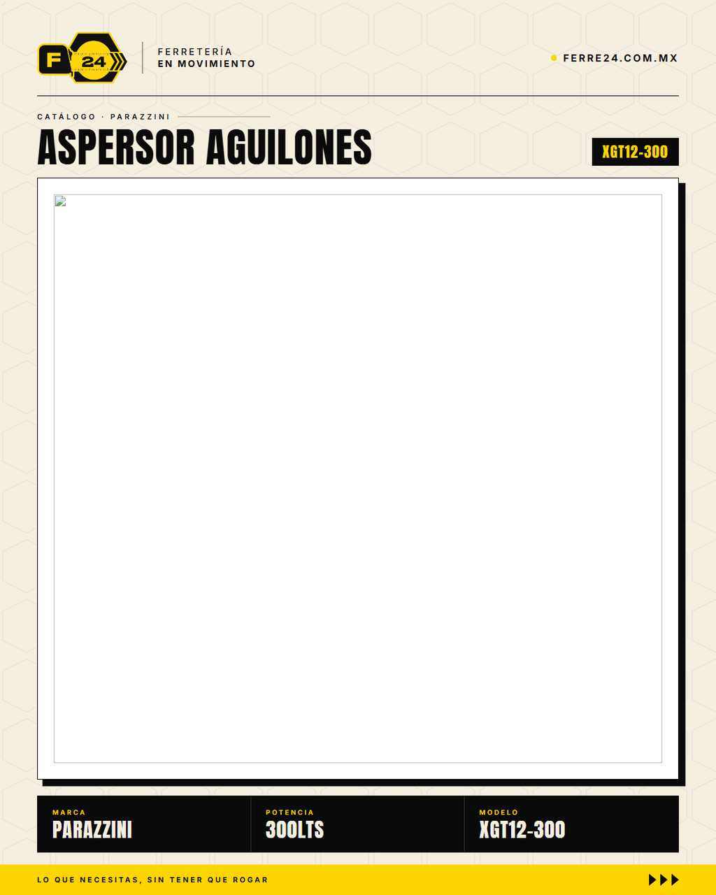 Aspersor de Aguijones Parazzini XGT12-300 — 300 L para Tractor TDF · sec_002