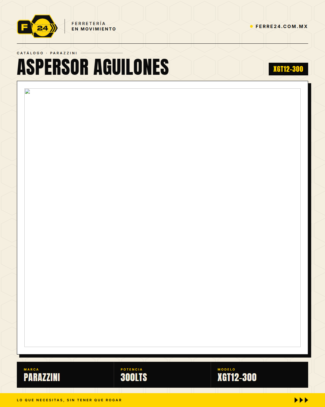 Aspersor de Aguijones Parazzini XGT12-300 — 300 L para Tractor TDF · sec_002