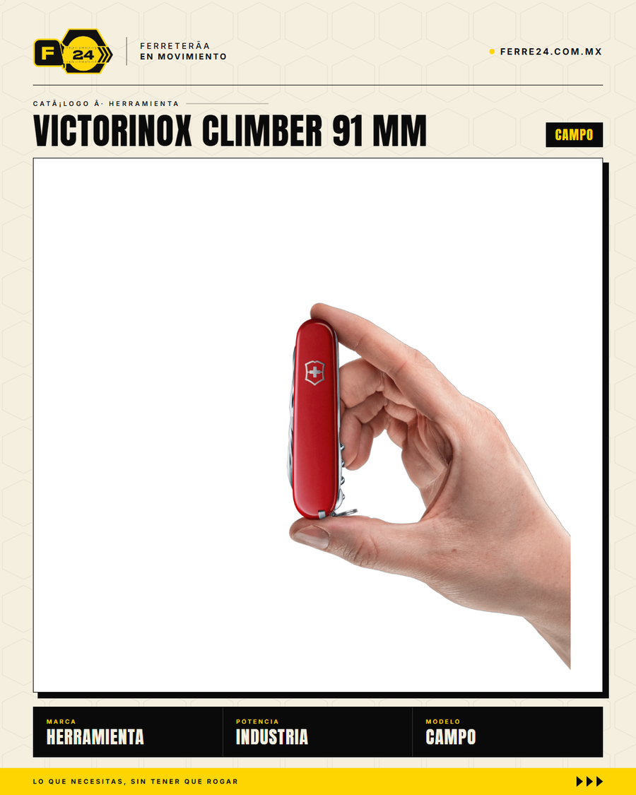 Victorinox Climber 91mm Rojo — Navaja 18 Funciones con Alicates — vista alternativa