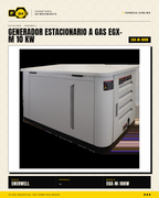 Generador Estacionario a Gas 10 kW — EGX-M · sec_002