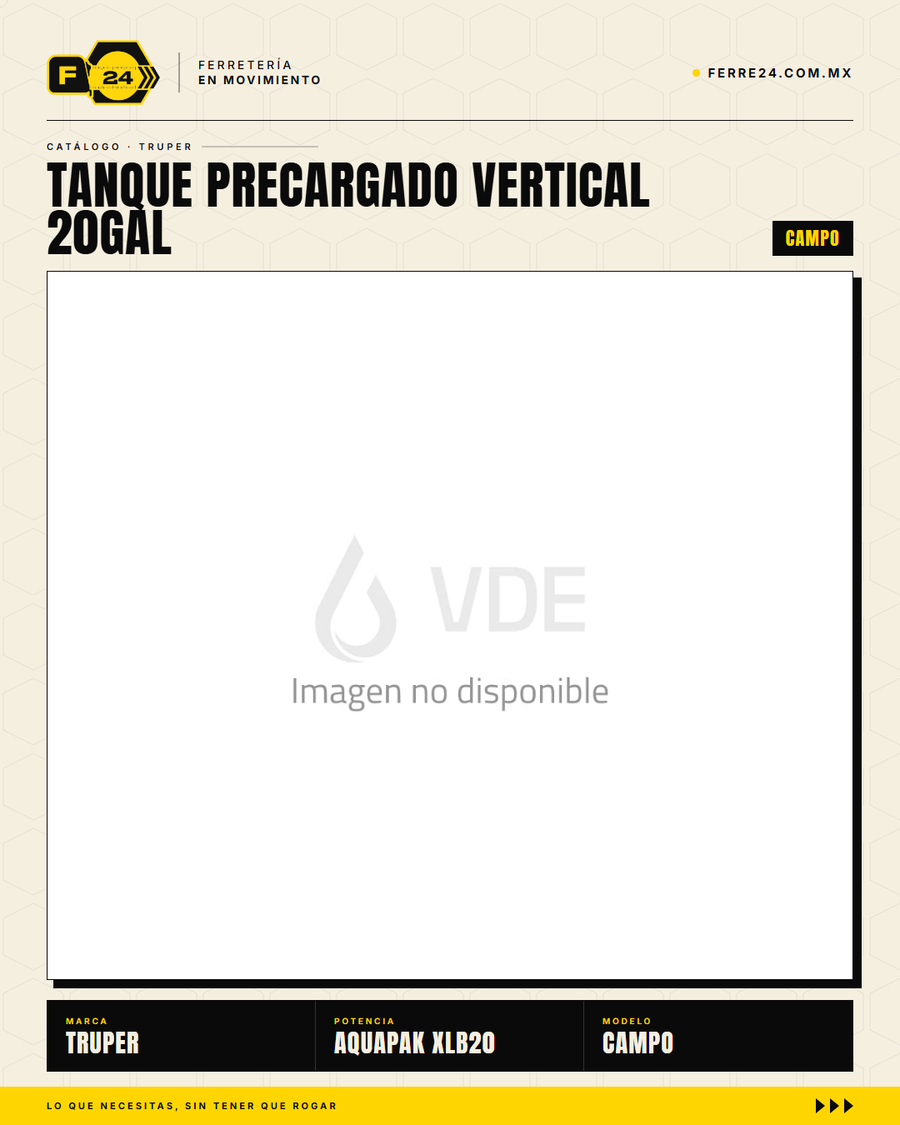 Tanque precargado vertical AQUA PAK XLB20 — 20 galones, 130 psi, garantía 4 años · sec_002