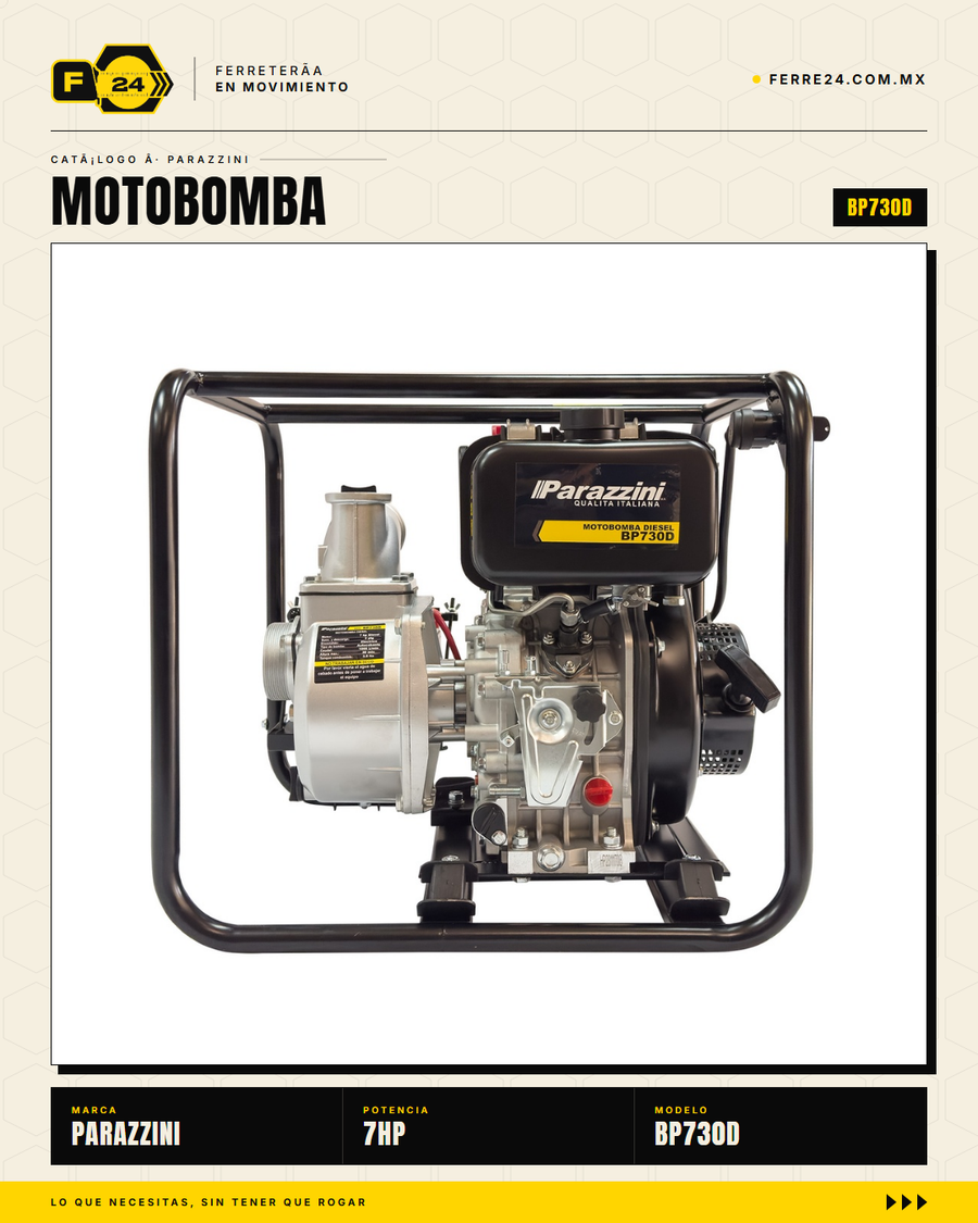 Parazzini BP730D — motor diesel 7HP