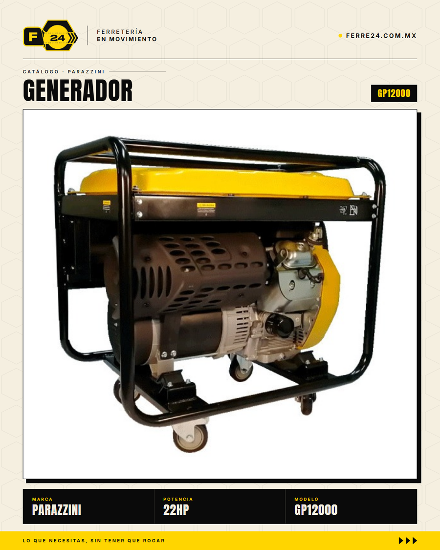 Generador Parazzini GP12000 — 12,000 W y Arranque Eléctrico · sec_002