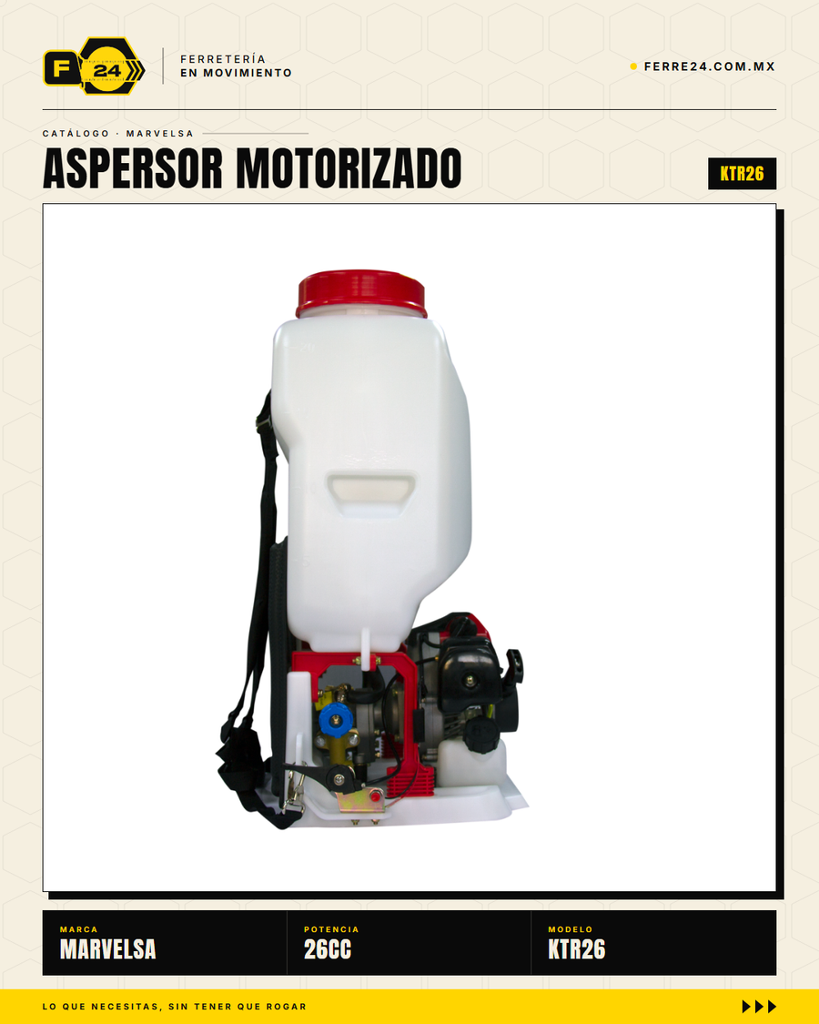 Kawashima KTR26 — Aspersor Motorizado 26 cc con Bomba Rompeolas y Tanque 22 L · sec_002