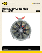 Turbina de Aspersión Parazzini TFQS8 — 32" / 800 mm, Acero Inoxidable · sec_002