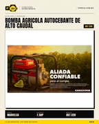 Bomba Agrícola Autocebante 7.5 HP 2" BK7.520 — 533 L/min, Aluminio · sec_002