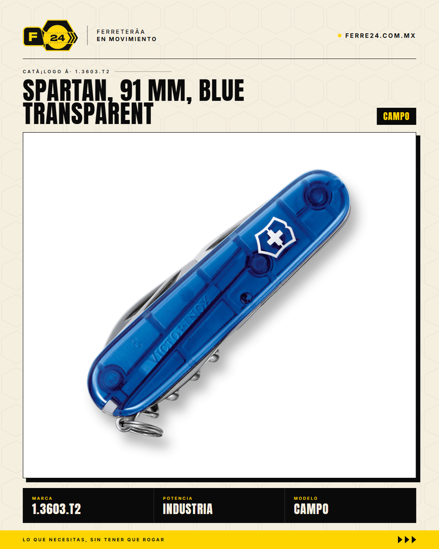 Victorinox Spartan 91mm Azul Transparente — Navaja 16 Funciones — vista alternativa