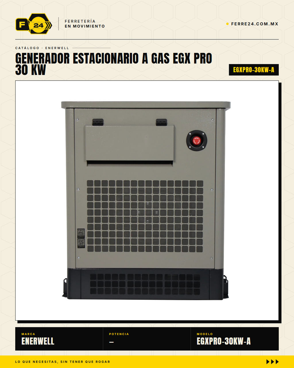 Generador Estacionario a Gas 30 kW — EGX PRO · sec_002