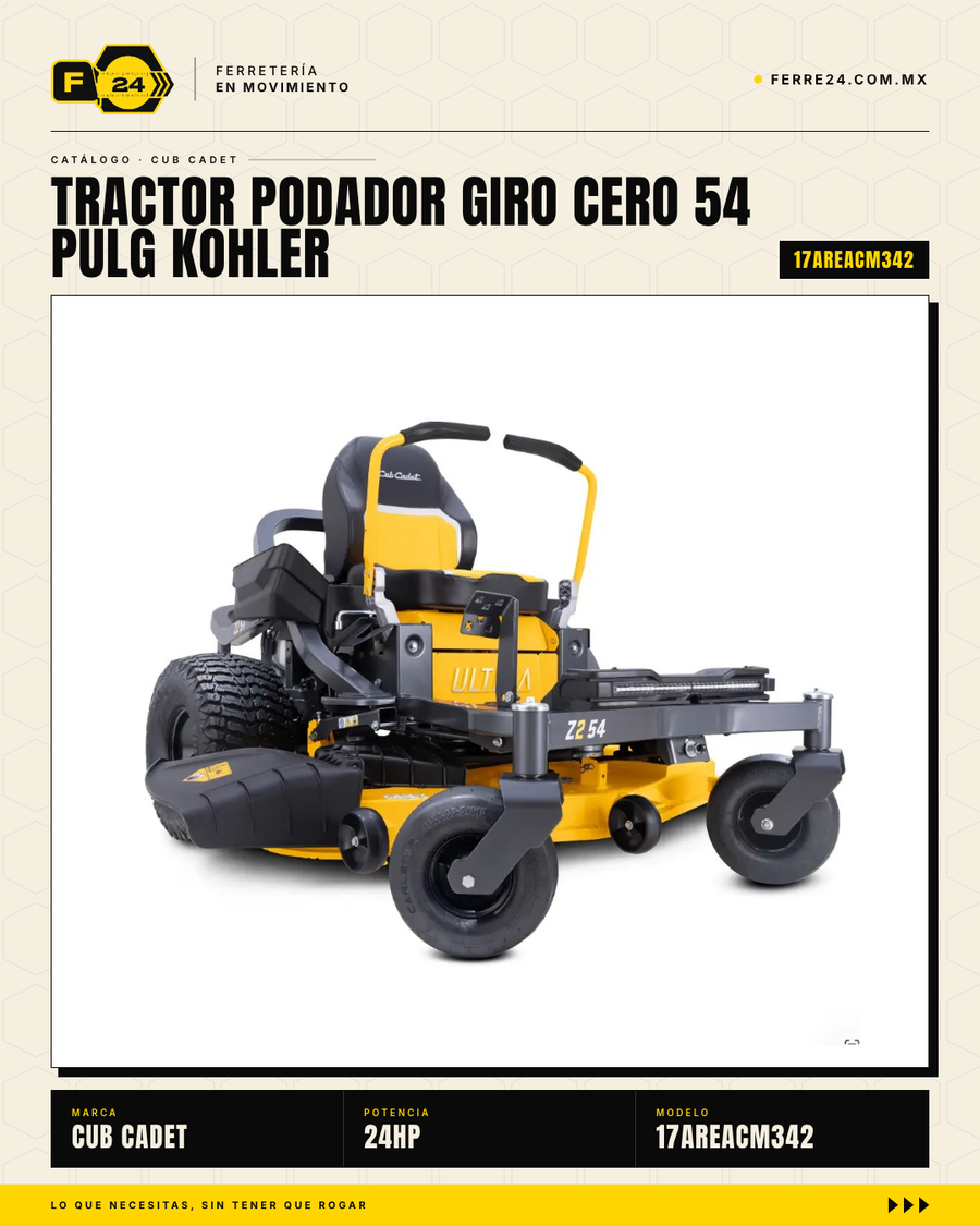 Tractor Podador Giro Cero 54" Cub Cadet Ultima ZT2 — Kohler 24HP · sec_002