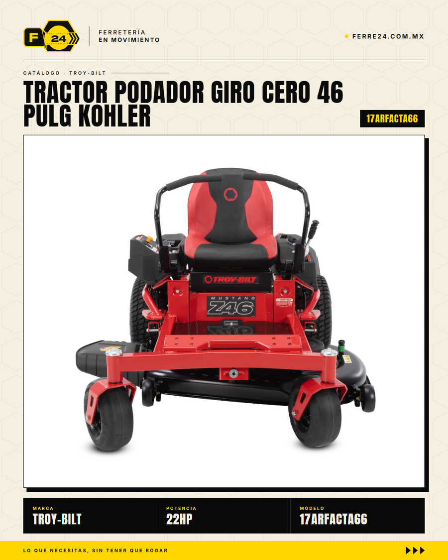 Tractor Podador Giro Cero 46" Kohler 22HP - Troy-Bilt Mustang Z46 · sec_002