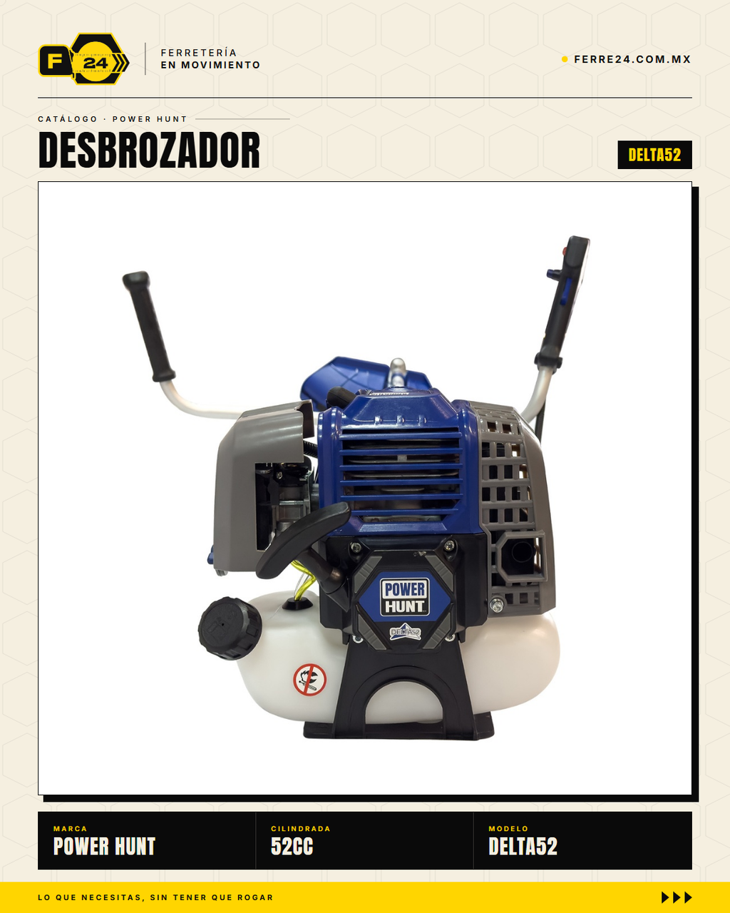Desbrozadora Power Hunt DELTA52 52 cc — Con Cuchilla de Fábrica · sec_002