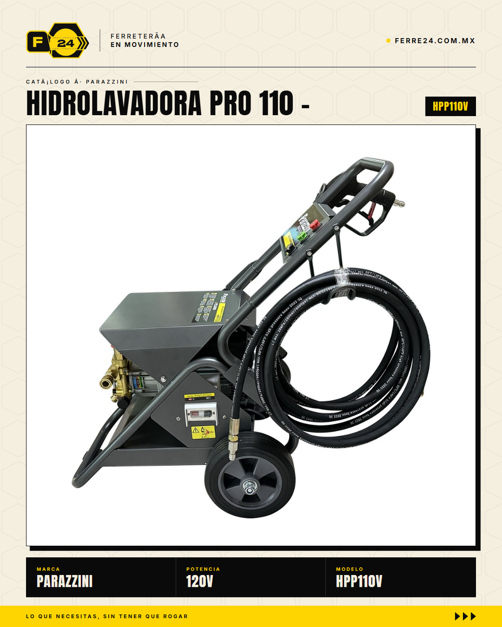 Parazzini HPP110V — panel de control