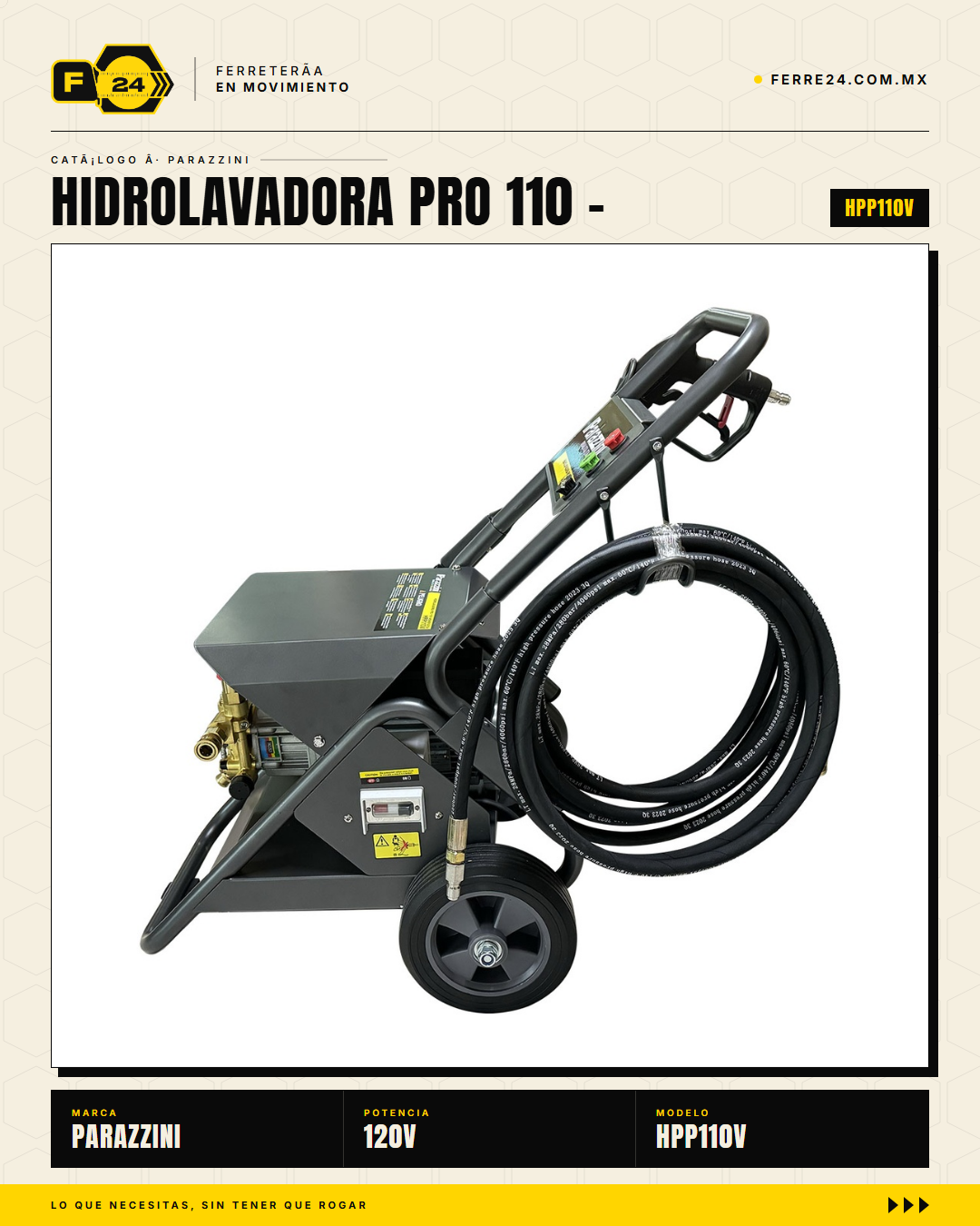 Parazzini HPP110V — panel de control