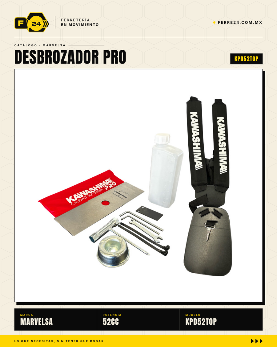 Desbrozador Kawashima Pro 52cc — Potencia 2T para terrenos exigentes · sec_002