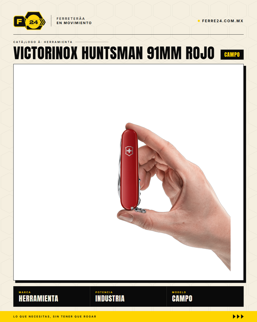 Victorinox Huntsman 91mm Rojo — 15 Funciones con Sierra — vista alternativa
