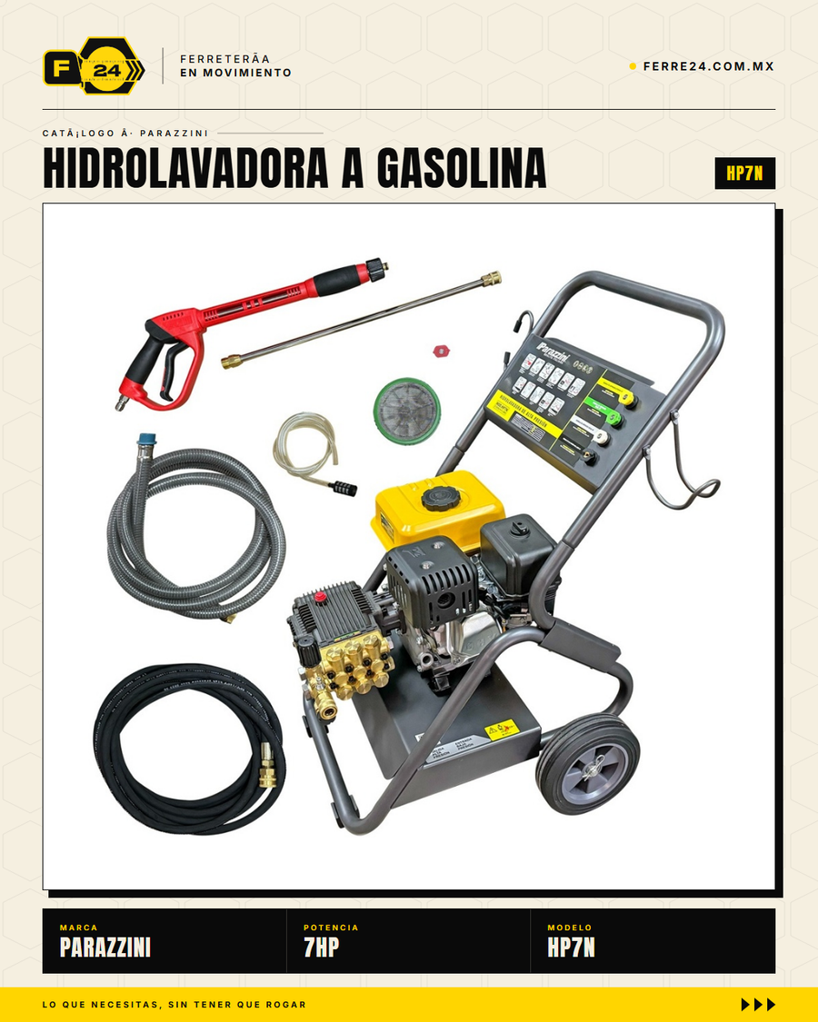 Parazzini HP7N — detalle motor 4T OHV