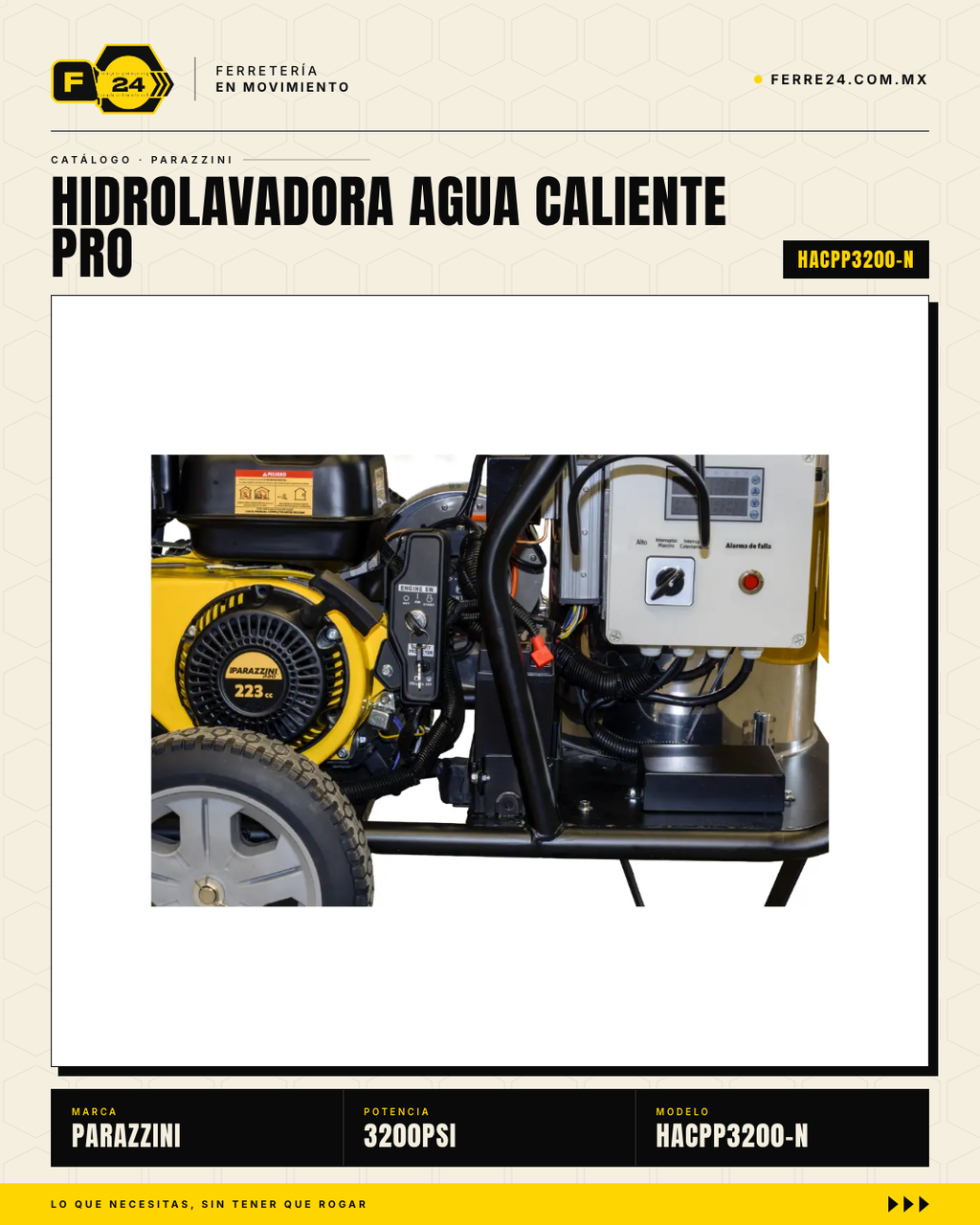 Hidrolavadora de Agua Caliente Parazzini Pro 3200 PSI · sec_002