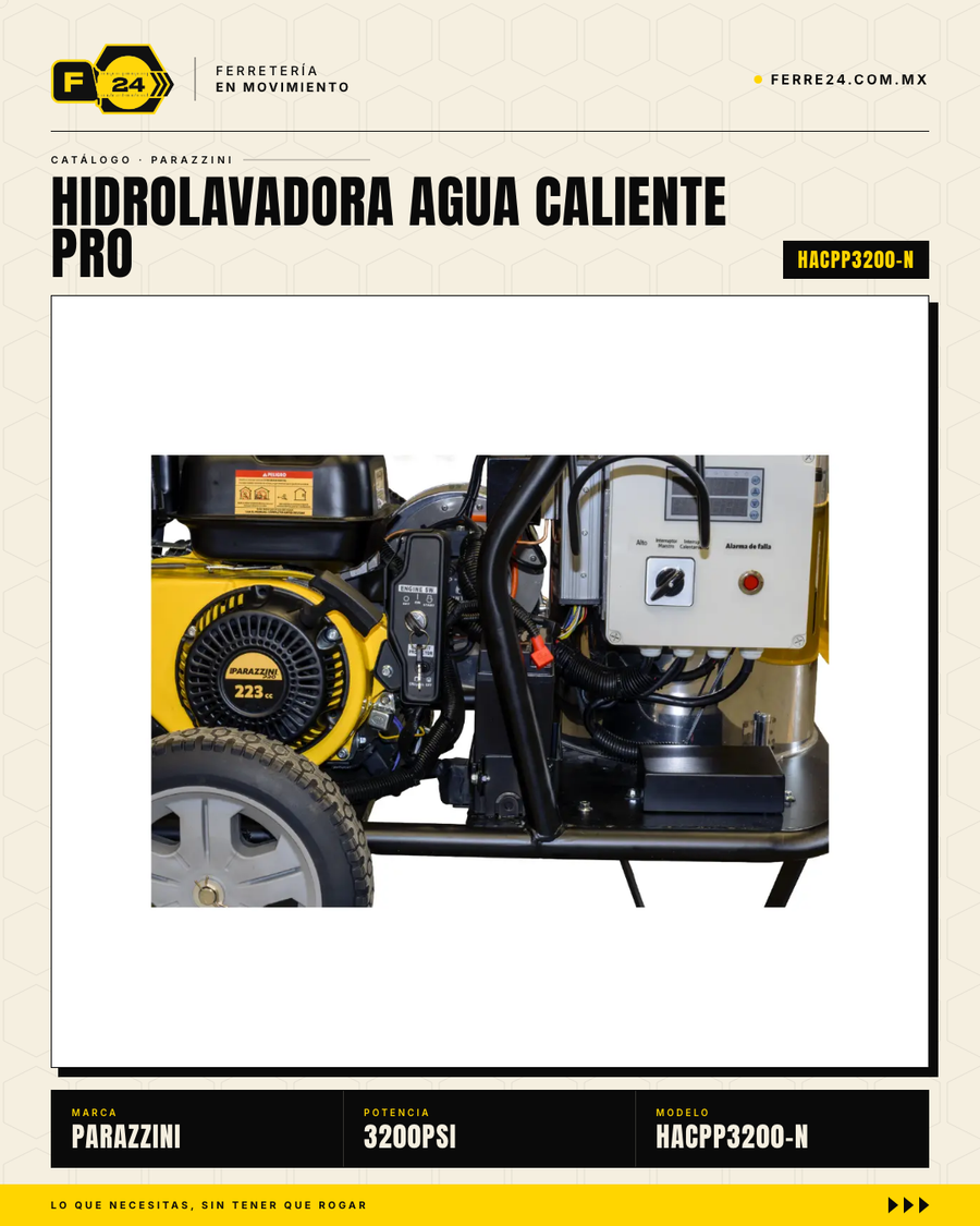 Hidrolavadora de Agua Caliente Parazzini Pro 3200 PSI · sec_002