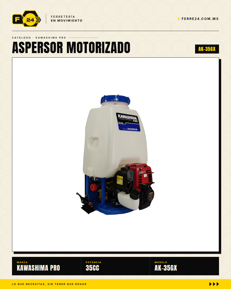 Aspersor de Mochila 35 cc — Motor Honda GX35, Tanque de 25 L · sec_002