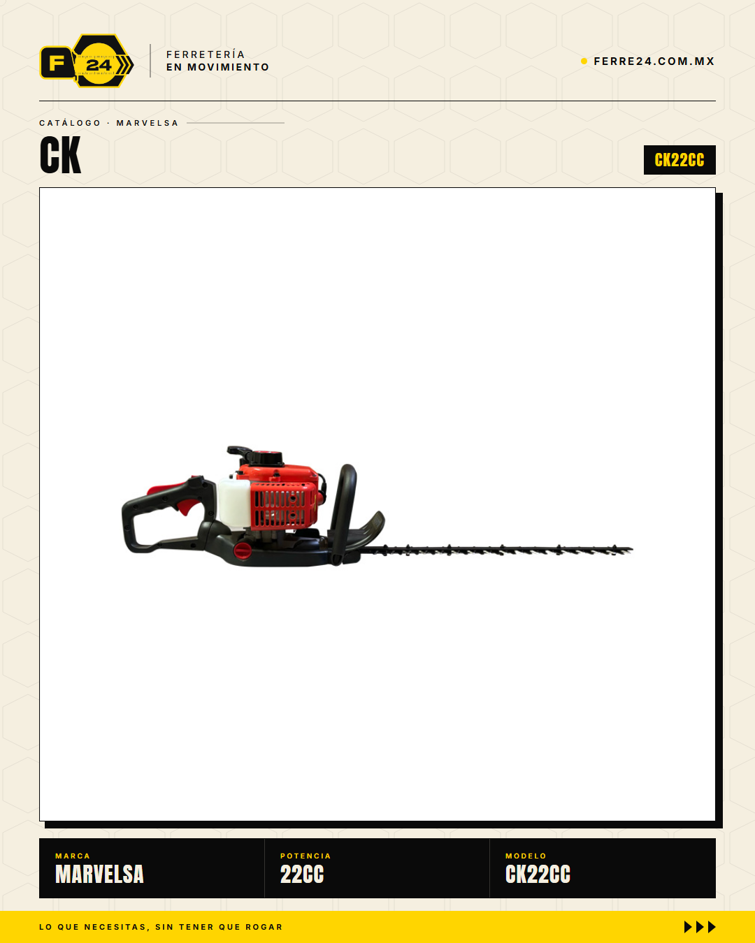 Cortasetos 22 cc Kawashima Pro — Kit listo, refacciones locales · sec_002