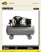 Compresor de Aire 3 HP 100 L Transmisión por Banda — Power Hunt COMPH100L · sec_002
