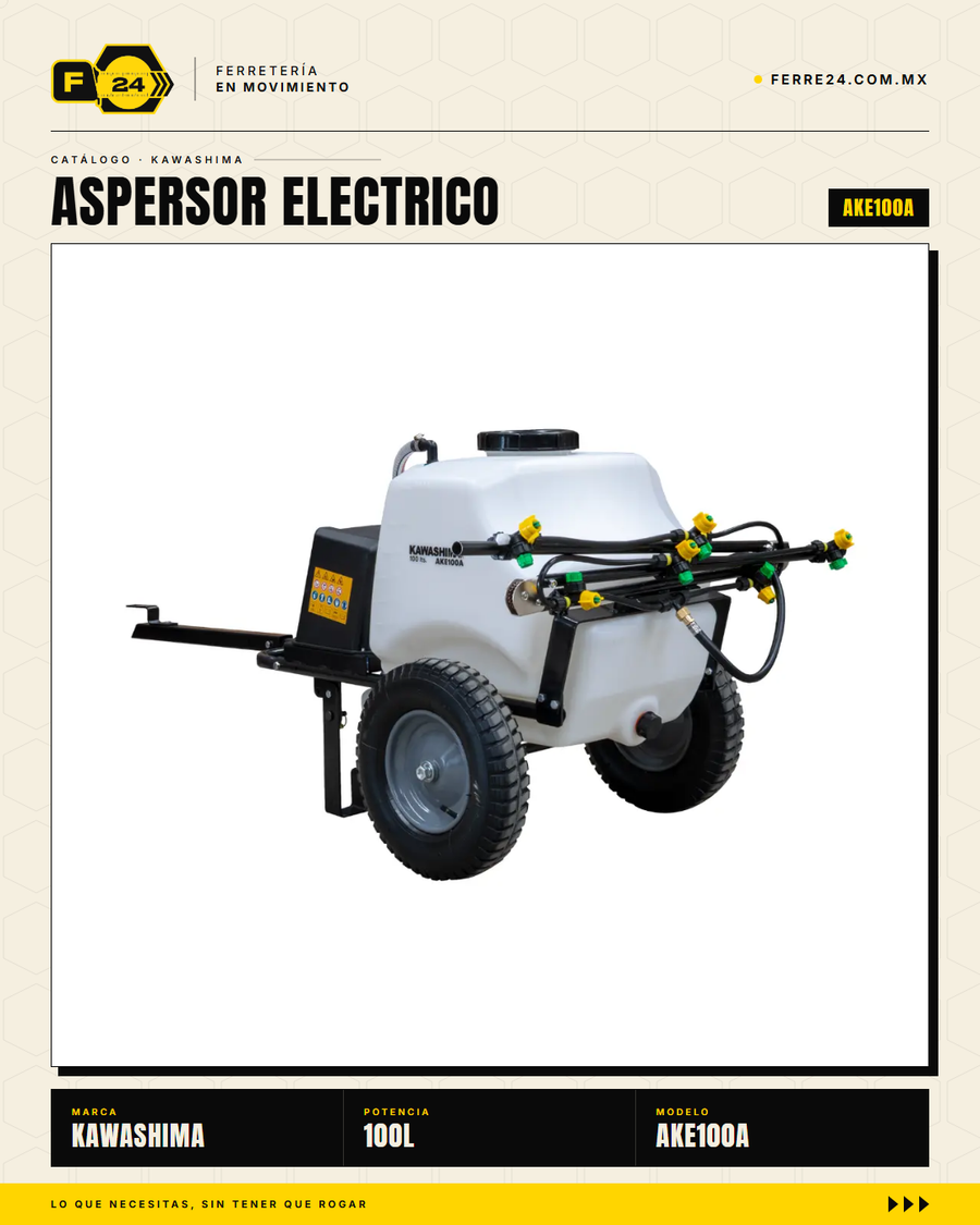Aspersor Remolque Eléctrico Kawashima 100L — 80 PSI · sec_002