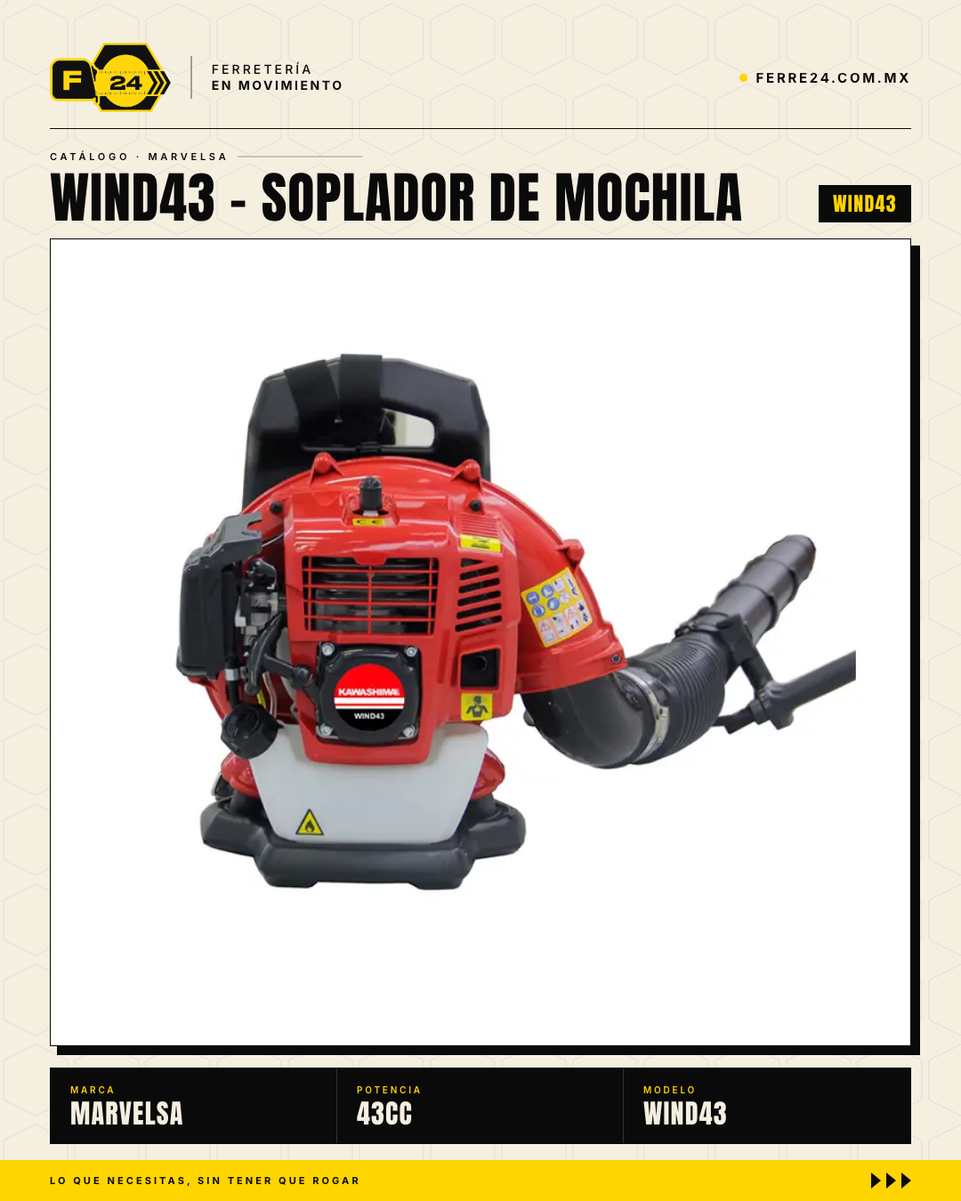 Soplador de Mochila Kawashima 43cc — Potencia Real, Respaldo Nacional · sec_002