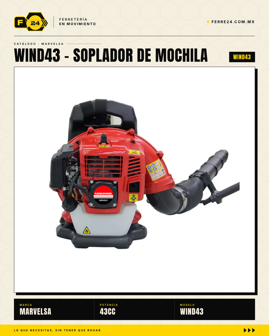 Soplador de Mochila Kawashima 43cc — Potencia Real, Respaldo Nacional · sec_002