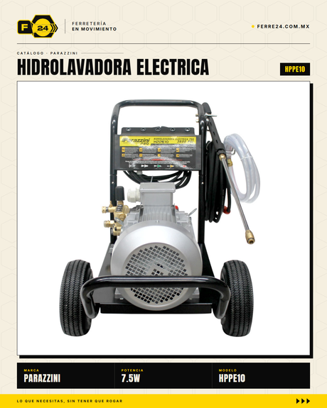 Hidrolavadora Eléctrica Industrial Parazzini Pro 10 HP — 234 bar