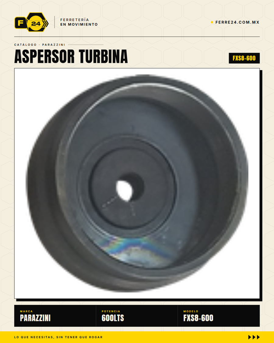 Aspersor Turbina Parazzini 600 L — PTO 50 HP · 32" · 24 Boquillas · sec_002
