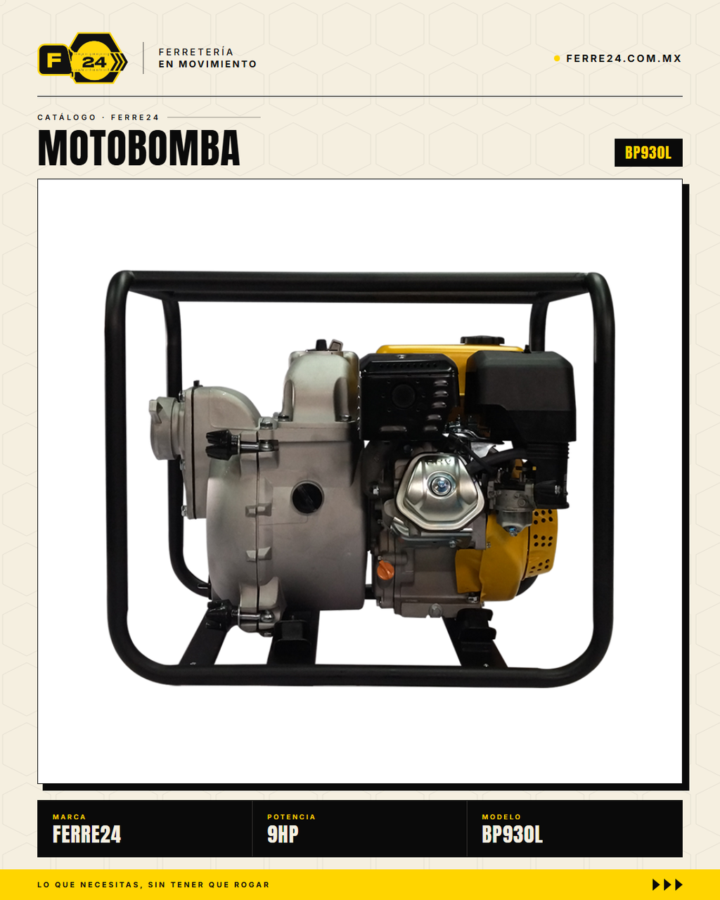 Motobomba para Lodos 9 HP — 3", Autocebante · sec_002