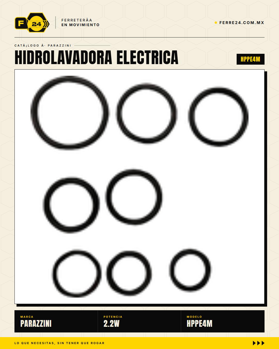 Hidrolavadora Eléctrica Parazzini HPPE4M — 1,740 PSI / 2.5 GPM · sec_002