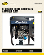 Generador Diesel Trifásico 15,000W / 18.75 kVA Arranque Eléctrico — Parazzini GPD15000T · sec_002