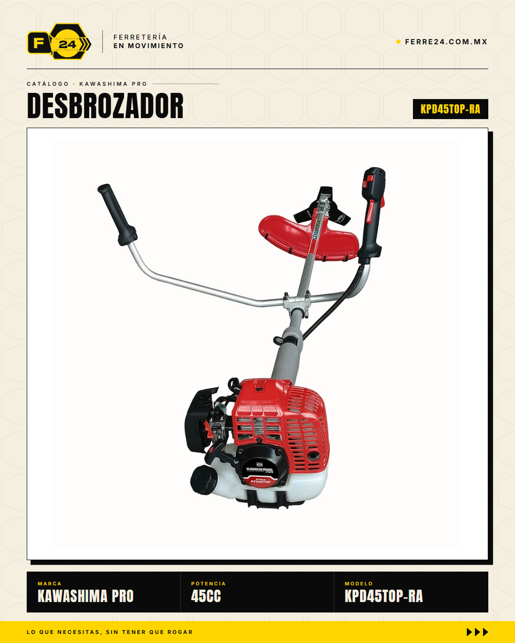 Desbrozadora Kawashima PRO 45cc — Outlet Nuevo · sec_002