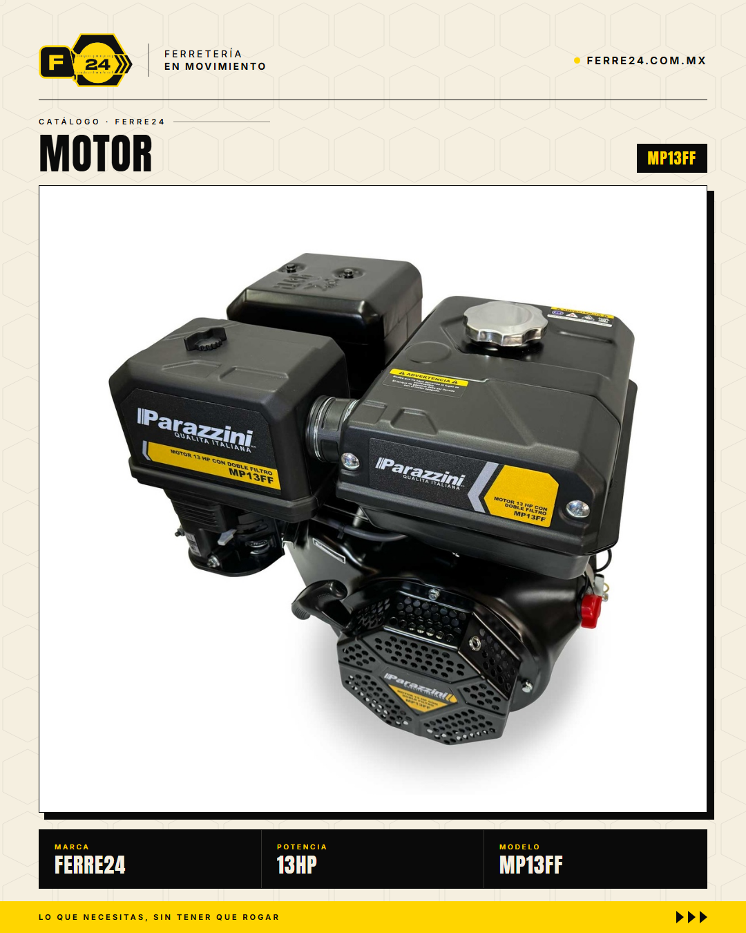 Motor 13 HP 4 Tiempos Doble Filtro — Cuñero 1 · sec_002