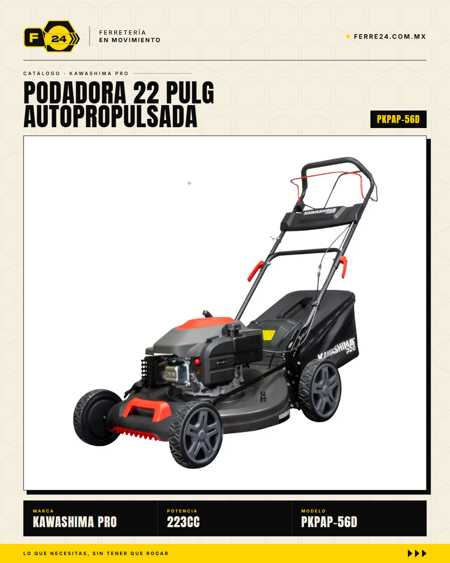 Podadora Autopropulsada 22" 223cc 3 en 1 - Kawashima Pro · sec_003